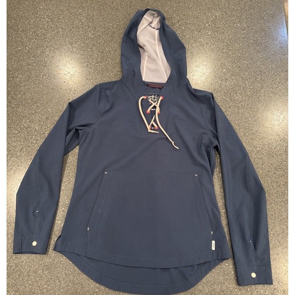 Stio Women's CFS Sun Pullover Hoodie Navy blue Size Medium‎ - Picture 1 of 3